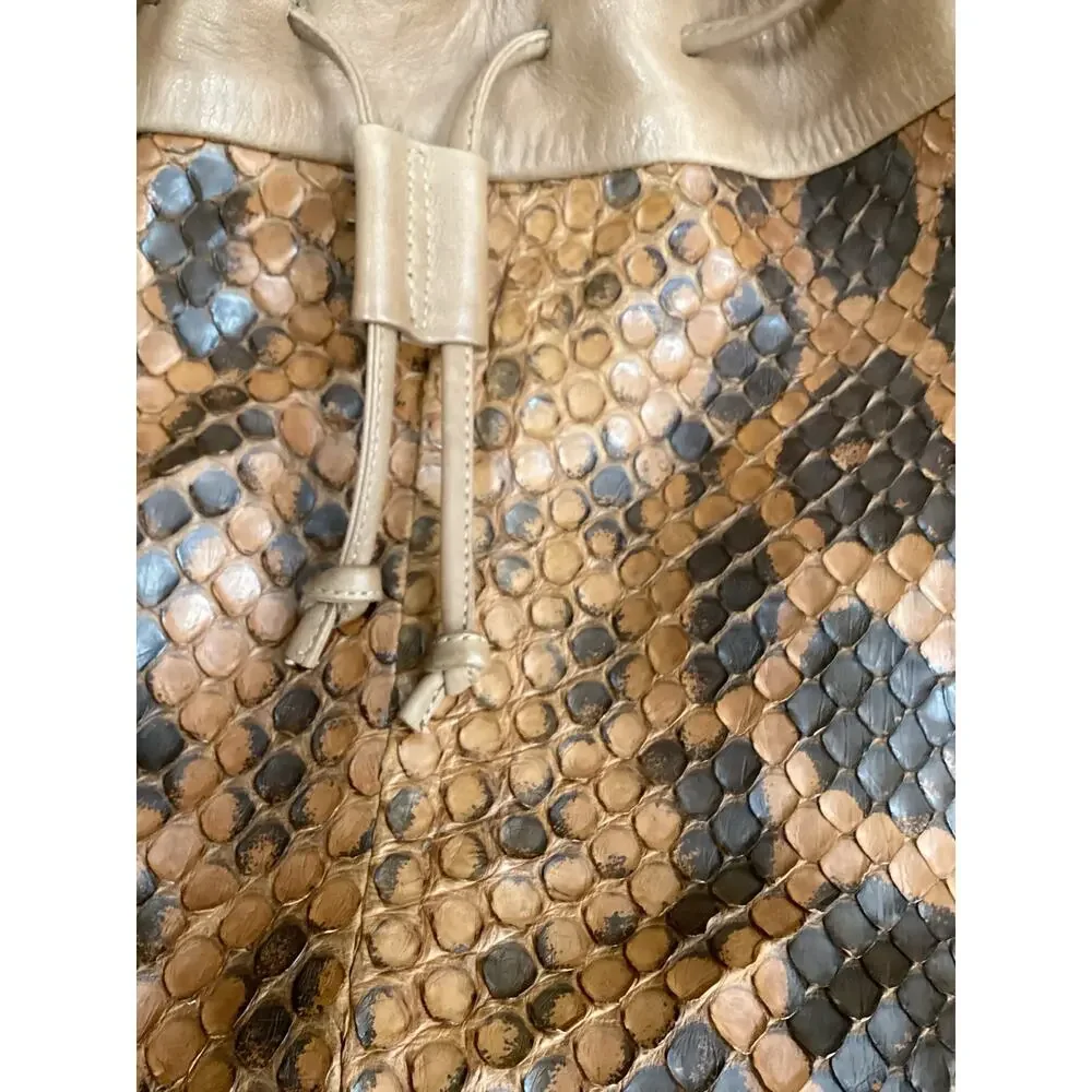 VTG Aleda Borse Bag Women’s One Size Anaconda Snake Skin Shoulder Style Brown